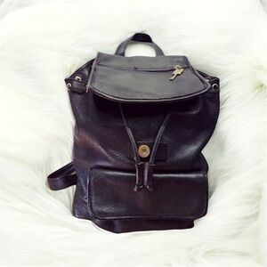 FOSSIL Genuine Leather Vintage Backpack Original Key Fob Bag Charm